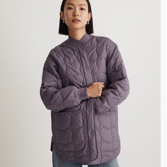 Madewell Purple Bomber Jacket - Picture 2 of 8